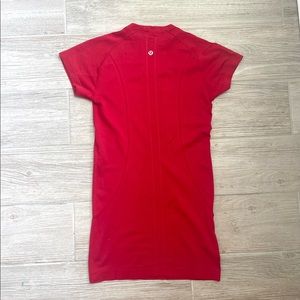 Red Lululemon Swiftly Tech Short Sleeve Shirt